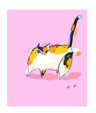 Colette - Calico Cat Print - Cat Art