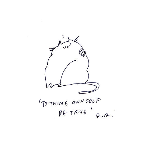 To Thine Own Self Be True- Shakespeare Cat Print