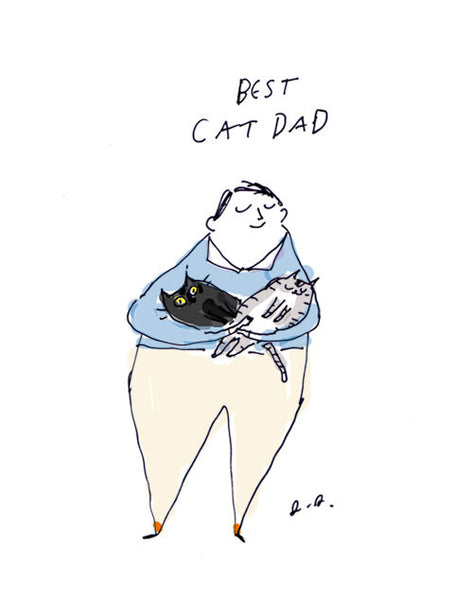 Print - Best Cat Dad- Cat Gift for Dad
