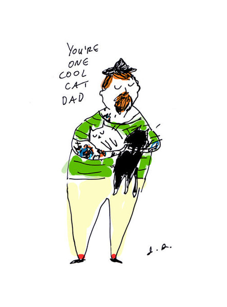 Cool Cat Dad Card- Cat Dad