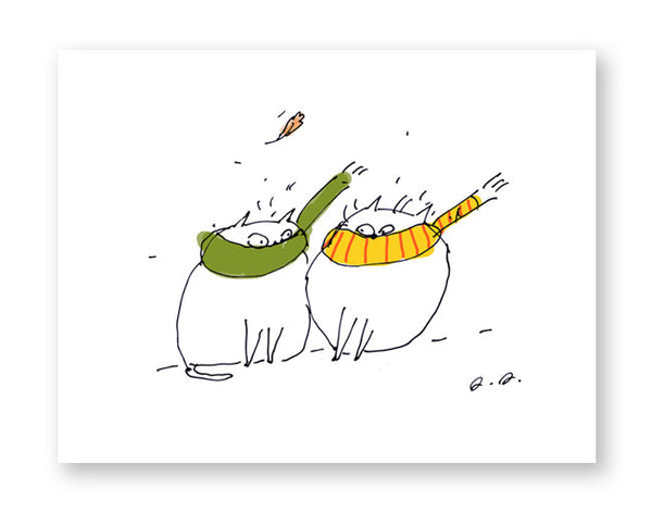 Windy Day - Funny Cat Card