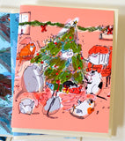 Christmas Card- Christmas Cat Party