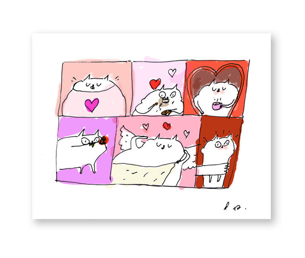 Valentine Cat Card - Day of Love