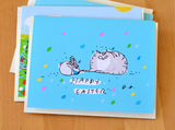 Happy Easter - Cat and Bunny Friend