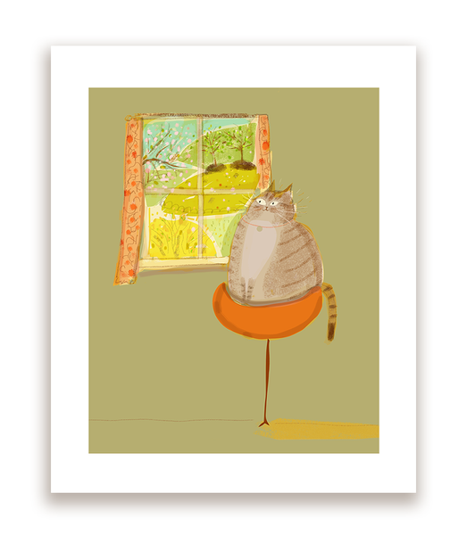 Isolation Station Cat Print