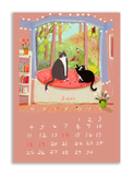 2023 Dancing Cat Calendar - Single Sheet