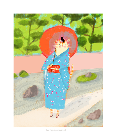 Kimono Cat- Fine Art Print