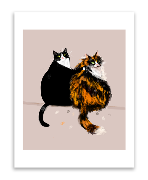 Cat Buddies - Art Print