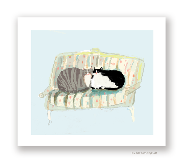 Love Seat Cat Print