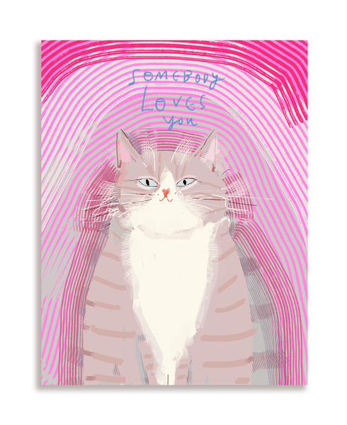 Somebody Loves You - Cat Card