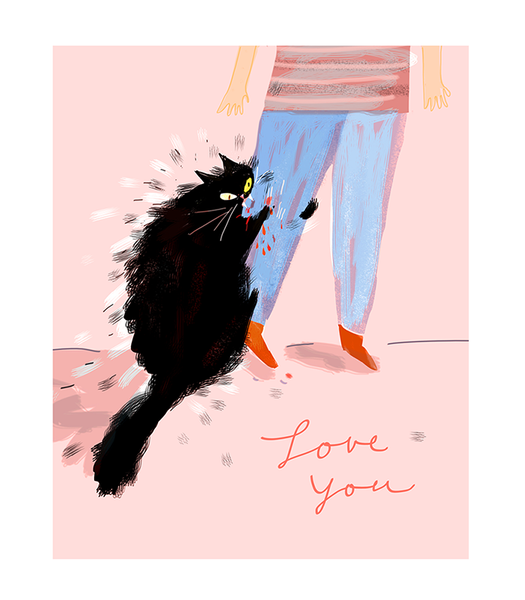 Love Bites Cat Print
