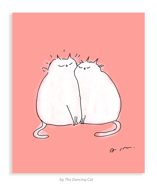 Love You- Kitty Cuddle Card
