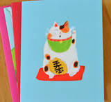 Lucky Cat Card - Maneki Neko