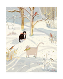 Nature Lovers- Winter Walk- Cat Print