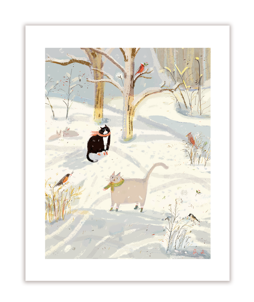 Nature Lovers- Winter Walk- Cat Print