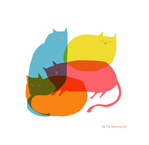 Cat Pile - Fine Art Print