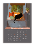 2023 Dancing Cat Calendar - Single Sheet