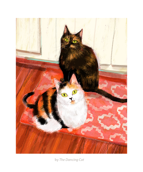 Calico & Tortie Cat Print