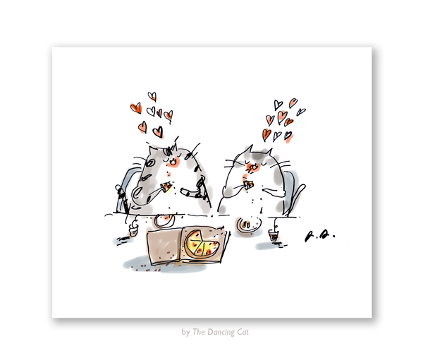 Pizza Cats Print