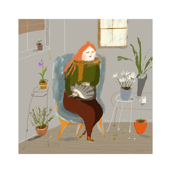 Cat Lady - House Plants - Fine Art Print