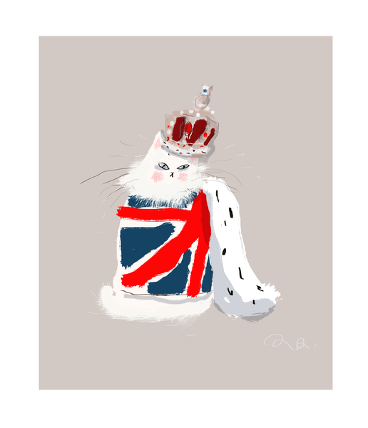 Purrfectly Royal Cat Print