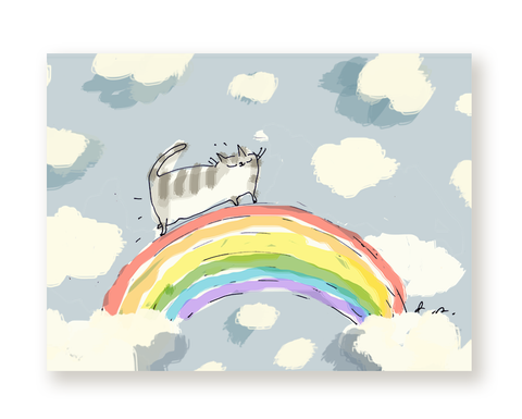 Rainbow Bridge- Cat Card