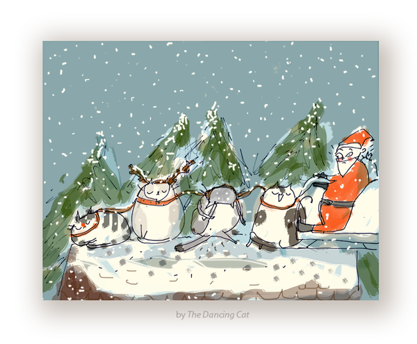 Reindeer Cats - Christmas Fail - Christmas Card