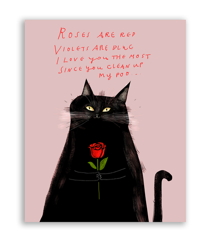 Roses Are Red- Cat Card