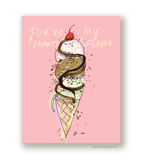 Kitty Cone - You're My Favorite Flavor - Ice Cream Cat Card