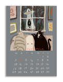 2023 Dancing Cat Calendar - Single Sheet
