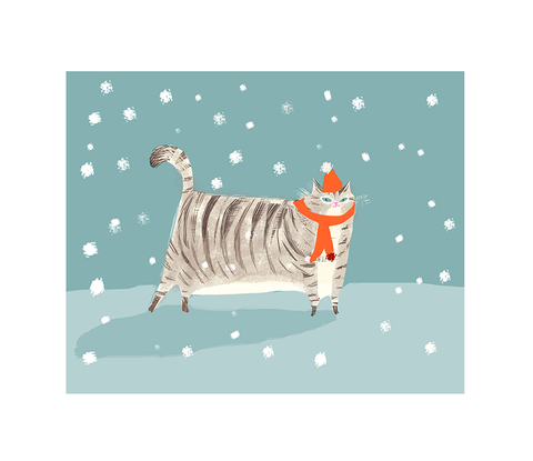 Snowflake - Cat Art Print
