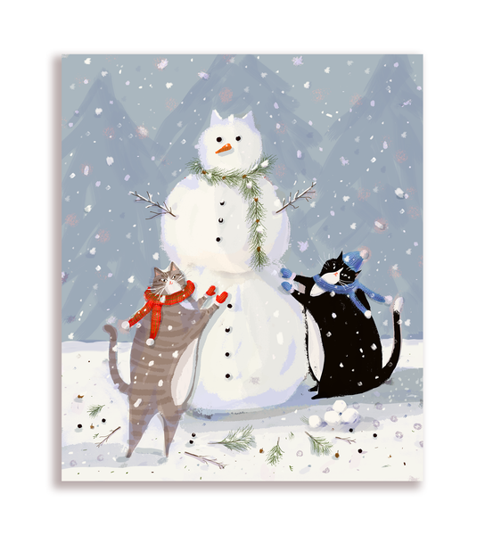 Snow Cat Card