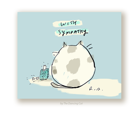With Sympathy Cat Card