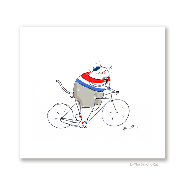 Tour de France Cat Print