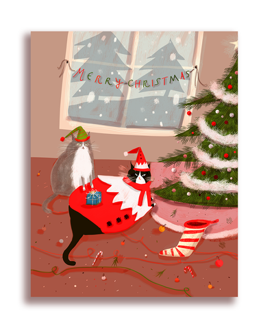 Just for You- Christmas Cat Card