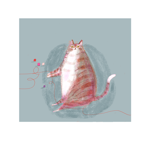 Happy to See You- Cat Print