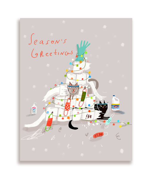 TP Tree- Season's Greetings - Christmas Cat Card
