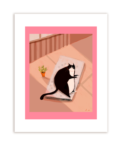Stay At Home (and nap) - Cat Print