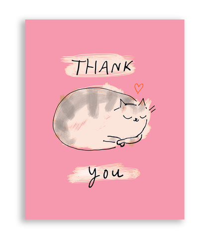 Thank You Cat Card - Sweet Kitty