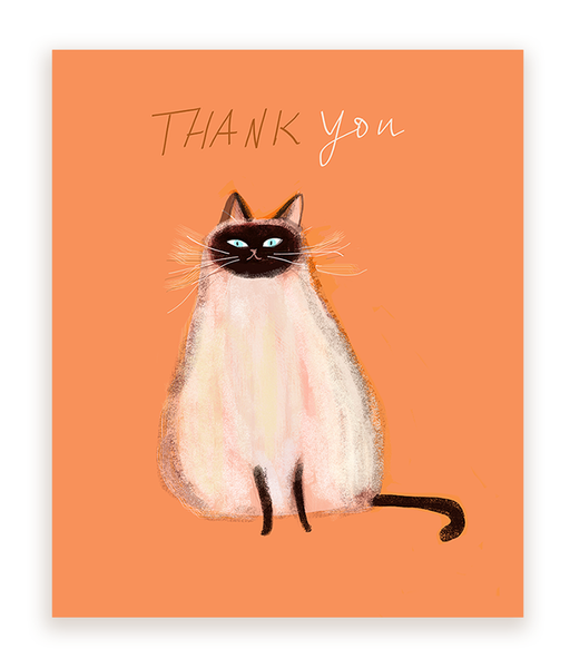 Thank You Cat Card- Siamese Beauty