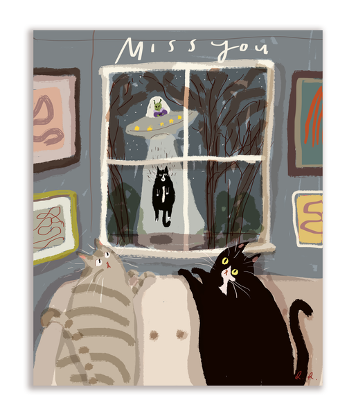 Miss You Cat Card - UFO Cat
