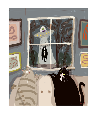 The Abduction - Cat Print