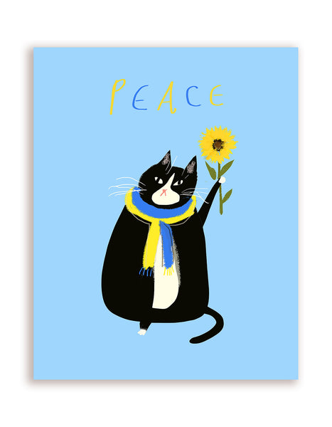 Support Ukraine Cat Card