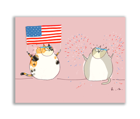Welcome Back America Cat Card - Election - Unity