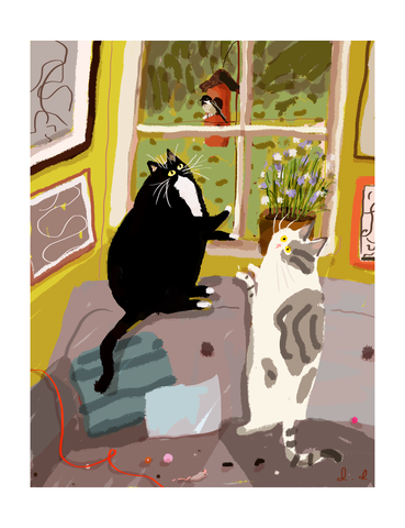 Bird Watch - Cat Print