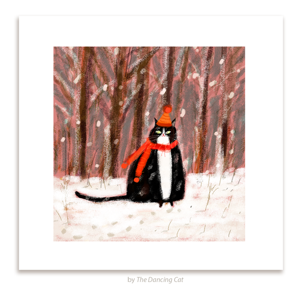 Winter Cat Print