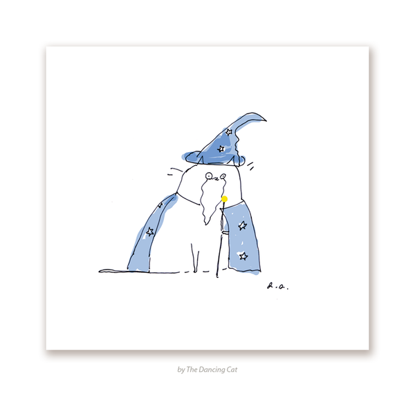 Wizard Cat Print